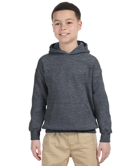 Gildan Youth Lightweight 50/50 Hoodie G185B | Dark Heather - Front