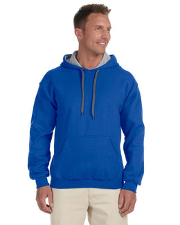 Gildan Heavy Blend Contrast Hooded Sweatshirt G185C | Royal/ Sport Gry - Front