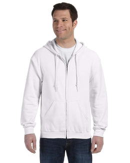 Gildan Heavy Blend 50/50 Full-Zip Hooded Sweatshirt G186 | White - Front