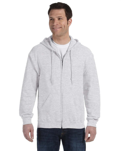 Gildan Heavy Blend 50/50 Full-Zip Hooded Sweatshirt G186 | Ash - Front