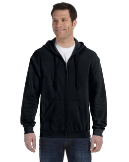 Gildan Heavy Blend 50/50 Full-Zip Hooded Sweatshirt G186 | Black - Front