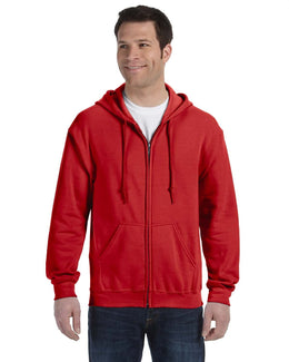 Gildan Heavy Blend 50/50 Full-Zip Hooded Sweatshirt G186 | Red - Front