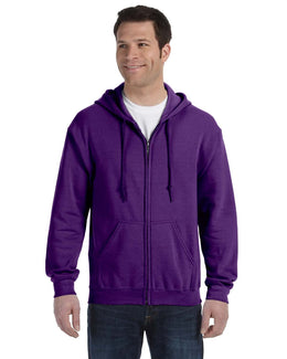 Gildan Heavy Blend 50/50 Full-Zip Hooded Sweatshirt G186 | Purple - Front