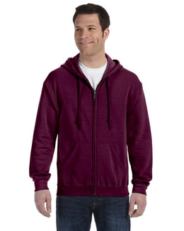 Gildan Heavy Blend 50/50 Full-Zip Hooded Sweatshirt G186 | Maroon - Front