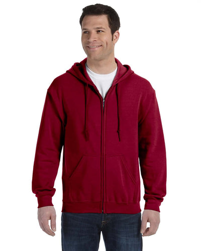 Gildan Heavy Blend 50/50 Full-Zip Hooded Sweatshirt G186 | Cardinal Red - Front