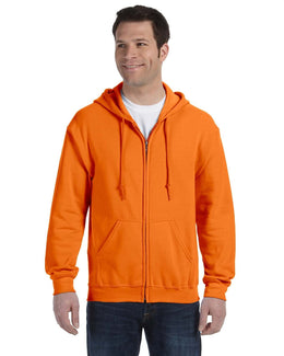 Gildan Heavy Blend 50/50 Full-Zip Hooded Sweatshirt G186 | S Orange - Front