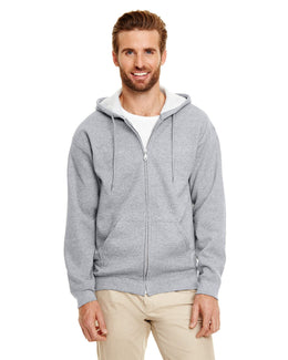Gildan Heavy Blend 50/50 Full-Zip Hooded Sweatshirt G186 | Graphite Heather - Front