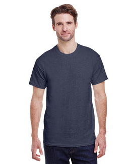 Gildan Ultra Cotton Heavyweight T-Shirt G200 | Heather Navy - Front