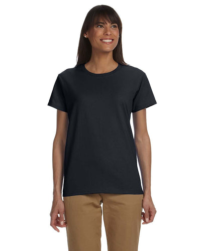 Gildan Ladies Ultra Cotton Heavyweight T-Shirt G200L | Black - Front