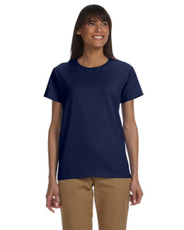 Gildan Ladies Ultra Cotton Heavyweight T-Shirt G200L | Navy - Front