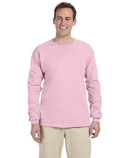 Gildan Ultra Cotton Heavyweight Long Sleeve T-Shirt G240 | Light Pink - Front