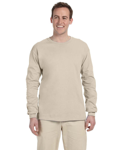 Gildan Ultra Cotton Heavyweight Long Sleeve T-Shirt G240 | Sand - Front