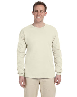 Gildan Ultra Cotton Heavyweight Long Sleeve T-Shirt G240 | Natural - Front