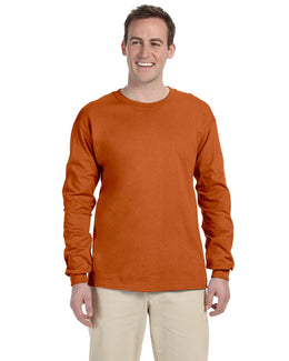 Gildan Ultra Cotton Heavyweight Long Sleeve T-Shirt G240 | T Orange - Front