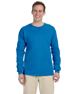 Gildan Ultra Cotton Heavyweight Long Sleeve T-Shirt G240 | Sapphire - Front