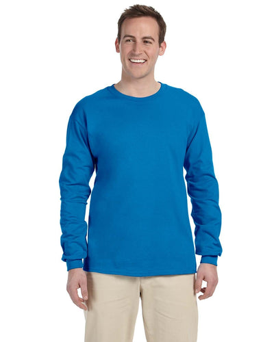 Gildan Ultra Cotton Heavyweight Long Sleeve T-Shirt G240 | Sapphire - Front