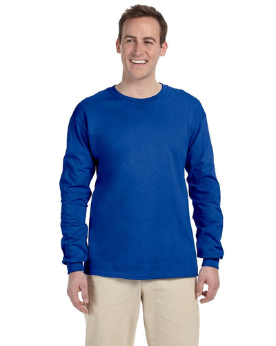 Gildan Ultra Cotton Heavyweight Long Sleeve T-Shirt G240 | Royal - Front