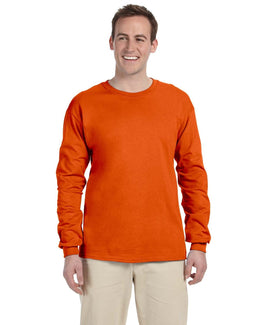 Gildan Ultra Cotton Heavyweight Long Sleeve T-Shirt G240 | Orange - Front