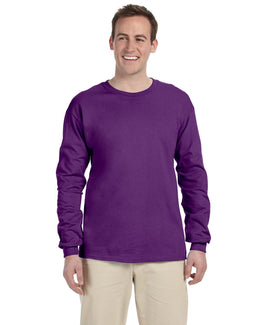 Gildan Ultra Cotton Heavyweight Long Sleeve T-Shirt G240 | Purple - Front