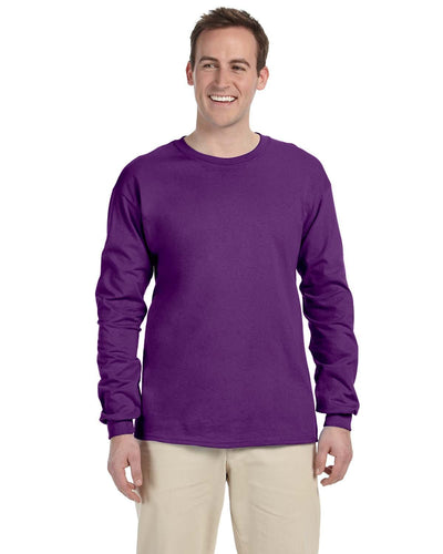 Gildan Ultra Cotton Heavyweight Long Sleeve T-Shirt G240 | Purple - Front