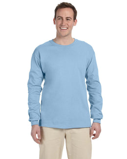 Gildan Ultra Cotton Heavyweight Long Sleeve T-Shirt G240 | Light Blue - Front