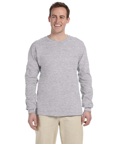 Gildan Ultra Cotton Heavyweight Long Sleeve T-Shirt G240 | Sport Grey - Front