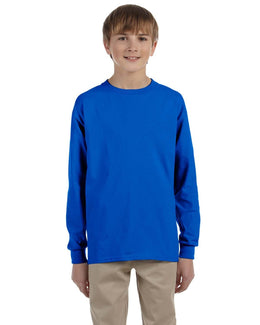 Gildan Youth Ultra Cotton Long Sleeve T-Shirt G240B | Royal - Front