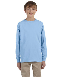 Gildan Youth Ultra Cotton Long Sleeve T-Shirt G240B | Light Blue - Front