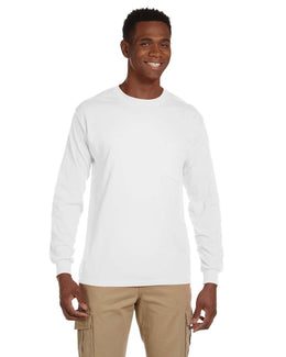 Gildan Ultra Cotton Long Sleeve Pocket T-Shirt G241 | White - Front