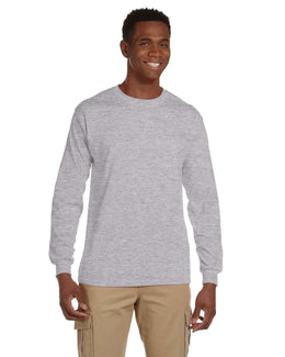 Gildan Ultra Cotton Long Sleeve Pocket T-Shirt G241 | Sport Grey - Front
