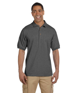 Gildan Heavyweight Cotton Pique Polo Shirt G380 | Dark Heather - Front