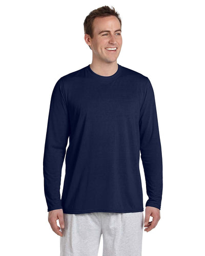 Gildan 4.5 oz. Performance Long Sleeve T-Shirt G424 | Navy - Front