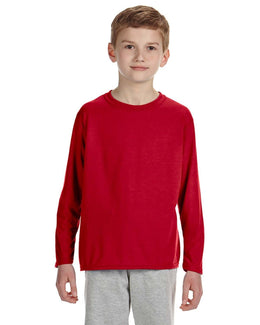 Gildan Youth 4.5 oz. Performance Long Sleeve T-Shirt G424B | Red - Front