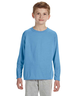Gildan Youth 4.5 oz. Performance Long Sleeve T-Shirt G424B | Carolina Blue - Front