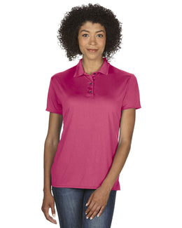 Gildan Ladies Performance Jersey Polo G448L | Marble Heliconia - Front