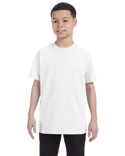 Gildan Youth Lightweight 100% Cotton T-Shirt G500B | White - Front