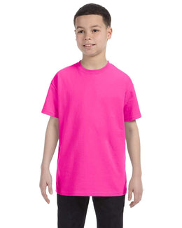 Gildan Youth Lightweight 100% Cotton T-Shirt G500B | Azalea - Front