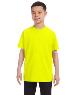 Gildan Youth Lightweight 100% Cotton T-Shirt G500B | Safety Green - Front