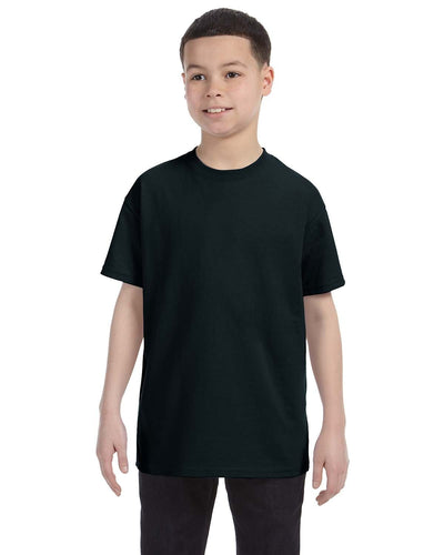 Gildan Youth Lightweight 100% Cotton T-Shirt G500B | Black - Front
