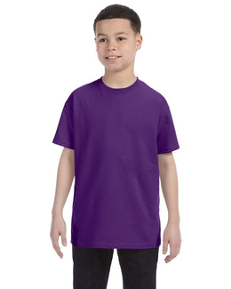 Gildan Youth Lightweight 100% Cotton T-Shirt G500B | Purple - Front