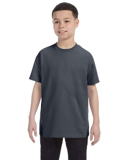 Gildan Youth Lightweight 100% Cotton T-Shirt G500B | Dark Heather - Front