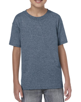 Gildan Youth Lightweight 100% Cotton T-Shirt G500B | Heather Navy - Front