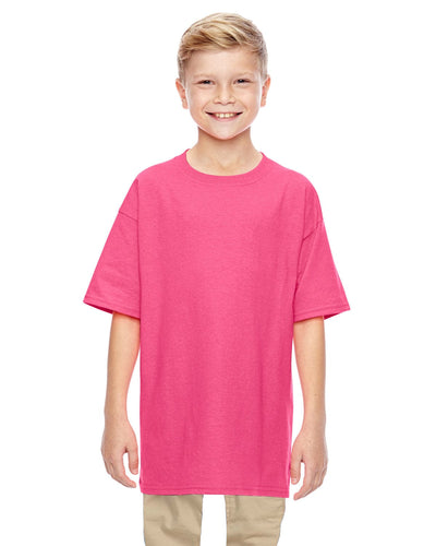 Gildan Youth Lightweight 100% Cotton T-Shirt G500B | Safety Pink - Front