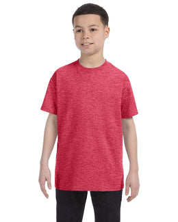Gildan Youth Lightweight 100% Cotton T-Shirt G500B | Heather Red - Front