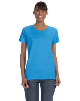 Gildan Ladies Lightweight 100% Cotton T-Shirt G500L | Heather Sapphire - Front