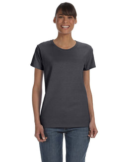 Gildan Ladies Lightweight 100% Cotton T-Shirt G500L | Charcoal - Front