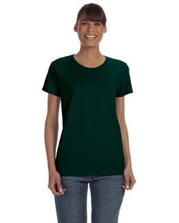 Gildan Ladies Lightweight 100% Cotton T-Shirt G500L | Forest Green - Front