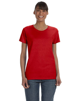 Gildan Ladies Lightweight 100% Cotton T-Shirt G500L | Red - Front