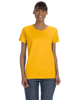 Gildan Ladies Lightweight 100% Cotton T-Shirt G500L | Gold - Front