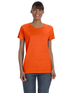 Gildan Ladies Lightweight 100% Cotton T-Shirt G500L | Orange - Front